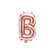 Folie Ballon Letter B Rose Goud Leeg 35cm Folie Ballon Letter B Rose Goud Leeg 35cm