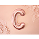 Folie Ballon Letter C Rose Goud Leeg 35cm Folie Ballon Letter C Rose Goud Leeg 35cm