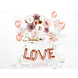 Folie Ballon Letter E Rose Goud Leeg 35cm Folie Ballon Letter E Rose Goud Leeg 35cm