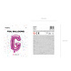 Folie Ballon Letter G Roze Leeg 35cm Folie Ballon Letter G Roze Leeg 35cm