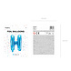 Folie Ballon Letter H Blauw Leeg 35cm Folie Ballon Letter H Blauw Leeg 35cm