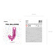 Folie Ballon Letter J Roze Leeg 35cm Folie Ballon Letter J Roze Leeg 35cm