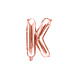 Folie Ballon Letter K Rose Goud Leeg 35cm Folie Ballon Letter K Rose Goud Leeg 35cm