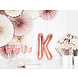 Folie Ballon Letter K Rose Goud Leeg 35cm Folie Ballon Letter K Rose Goud Leeg 35cm