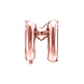 Folie Ballon Letter M Rose Goud Leeg 35cm Folie Ballon Letter M Rose Goud Leeg 35cm
