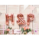 Folie Ballon Letter M Rose Goud Leeg 35cm Folie Ballon Letter M Rose Goud Leeg 35cm