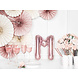 Folie Ballon Letter M Rose Goud Leeg 35cm Folie Ballon Letter M Rose Goud Leeg 35cm
