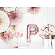 Folie Ballon Letter P Rose Goud Leeg 35cm Folie Ballon Letter P Rose Goud Leeg 35cm