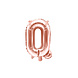 Folie Ballon Letter Q Rose Goud Leeg 35cm Folie Ballon Letter Q Rose Goud Leeg 35cm