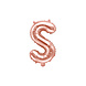 Folie Ballon Letter S Rose Goud Leeg 35cm Folie Ballon Letter S Rose Goud Leeg 35cm