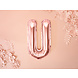 Folie Ballon Letter U Rose Goud Leeg 35cm Folie Ballon Letter U Rose Goud Leeg 35cm