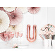 Folie Ballon Letter U Rose Goud Leeg 35cm Folie Ballon Letter U Rose Goud Leeg 35cm