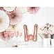 Folie Ballon Letter W Rose Goud Leeg 35cm Folie Ballon Letter W Rose Goud Leeg 35cm