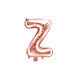Folie Ballon Letter Z Rose Goud Leeg 35cm Folie Ballon Letter Z Rose Goud Leeg 35cm