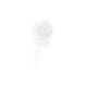 Autodecoratie Bloem Wit 14cm 4st Autodecoratie Bloem Wit 14cm 4st