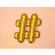 Folie Ballon Letter # Goud Leeg 35cm Folie Ballon Letter # Goud Leeg 35cm