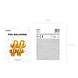 Folie Ballon Letter # Goud Leeg 35cm Folie Ballon Letter # Goud Leeg 35cm