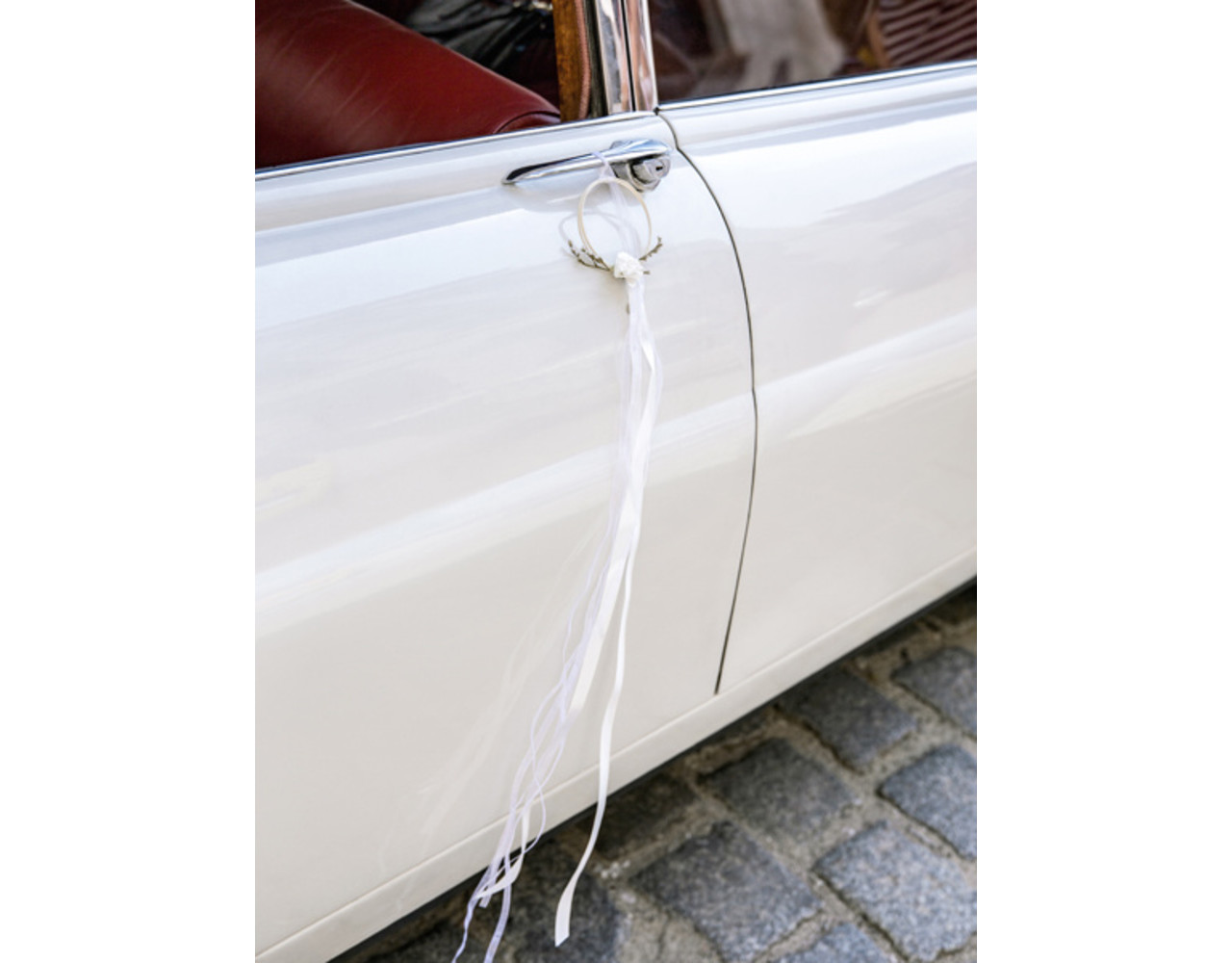 Autodecoratie Bruiloft Wit Partywinkel