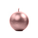 Bolkaarsen Rose Goud Metallic 8cm 6st Bolkaarsen Rose Goud Metallic 8cm 6st
