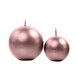 Bolkaarsen Rose Goud Metallic 8cm 6st Bolkaarsen Rose Goud Metallic 8cm 6st
