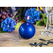 Bolkaarsen Blauw Metallic 8cm 6st Bolkaarsen Blauw Metallic 8cm 6st
