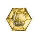 Borden Happy New Year Goud 20cm 6st Borden Happy New Year Goud 20cm 6st