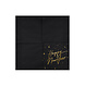 Happy New Year Servetten Zwart 33cm 20st Happy New Year Servetten Zwart 33cm 20st