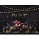 Happy New Year Servetten Zwart 33cm 20st Happy New Year Servetten Zwart 33cm 20st
