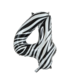 Folie Ballon Cijfer 4 Zebra XL 86cm leeg Folie Ballon Cijfer 4 Zebra XL 86cm leeg