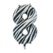 Folie Ballon Cijfer 8 Zebra XL 86cm leeg Folie Ballon Cijfer 8 Zebra XL 86cm leeg