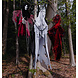 Halloween Vliegend Skelet Rood 198cm Halloween Vliegend Skelet Rood 198cm