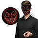 Halloween Led-Masker Killer Smile Rood Halloween Led-Masker Killer Smile Rood