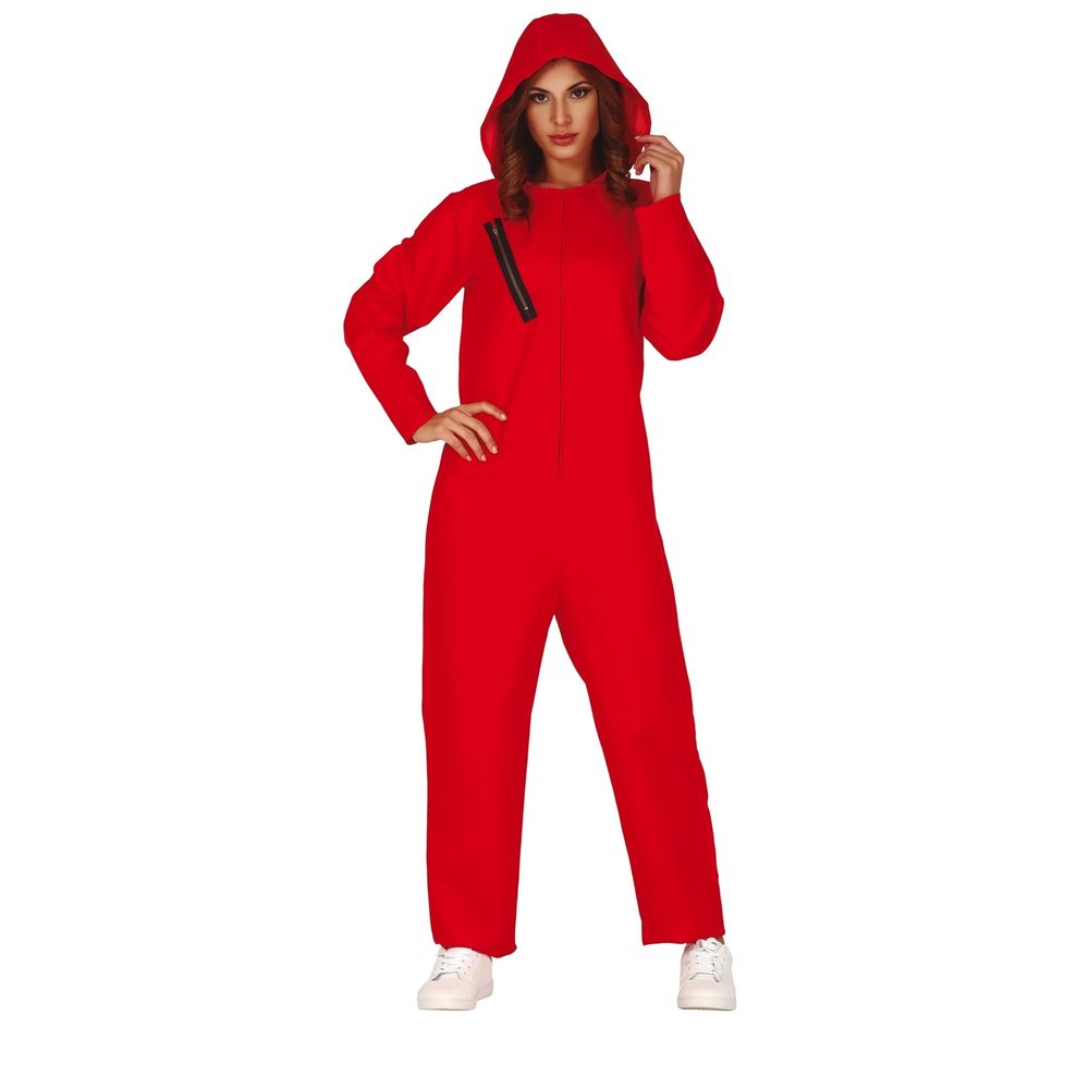 La Casa de Papel Rode Overall Dames Partywinkel
