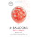 Confetti Ballonnen Rood 30cm 6st Confetti Ballonnen Rood 30cm 6st