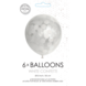 Confetti Ballonnen Wit 30cm 6st Confetti Ballonnen Wit 30cm 6st