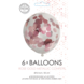 Confetti Ballonnen Rose Goud 30cm 6st Confetti Ballonnen Rose Goud 30cm 6st