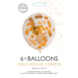 Confetti Ballonnen Goud 30cm 6st Confetti Ballonnen Goud 30cm 6st