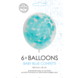 Confetti Ballonnen Lichtblauw 30cm 6st Confetti Ballonnen Lichtblauw 30cm 6st