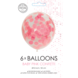 Confetti Ballonnen Lichtroze 30cm 6st Confetti Ballonnen Lichtroze 30cm 6st