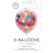Confetti Ballonnen Gekleurd 30cm 6st Confetti Ballonnen Gekleurd 30cm 6st