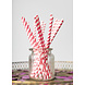 Papieren Rietjes Fuchsia Gestreept 19,7cm 20st Papieren Rietjes Fuchsia Gestreept 19,7cm 20st