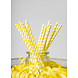 Papieren Rietjes Gele Gestreept 19,7cm 20st Papieren Rietjes Gele Gestreept 19,7cm 20st
