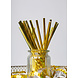 Papieren Gouden Rietjes 19,7cm 20st Papieren Gouden Rietjes 19,7cm 20st