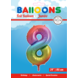 Folie Ballon Cijfer 8 Regenboog XL 86cm leeg Folie Ballon Cijfer 8 Regenboog XL 86cm leeg