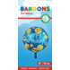Helium Ballon Happy Birthday Emoji 45cm leeg Helium Ballon Happy Birthday Emoji 45cm leeg