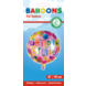 Helium Ballon Happy Birthday Confetti 45cm leeg Helium Ballon Happy Birthday Confetti 45cm leeg