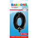 Folie Ballon Cijfer 0 Zwart 41cm met Rietje Folie Ballon Cijfer 0 Zwart 41cm met Rietje