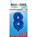 Folie Ballon Cijfer 8 Blauw 41cm met Rietje Folie Ballon Cijfer 8 Blauw 41cm met Rietje