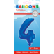 Folie Ballon Cijfer 4 Blauw 41cm met Rietje Folie Ballon Cijfer 4 Blauw 41cm met Rietje