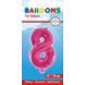 Folie Ballon Cijfer 8 Roze 41cm met Rietje Folie Ballon Cijfer 8 Roze 41cm met Rietje